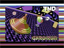 Title screen of Gyro Run on the Commodore 64.