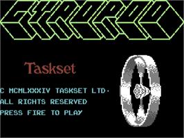 Title screen of Gyropod on the Commodore 64.