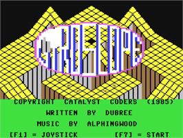Title screen of Gyroscope on the Commodore 64.