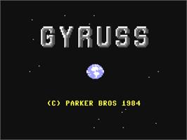 Title screen of Gyruss on the Commodore 64.