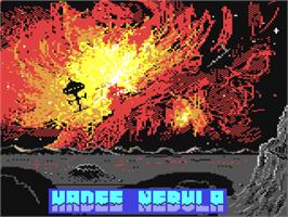 Title screen of Hades Nebula on the Commodore 64.