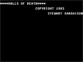 Title screen of Halls Of Death on the Commodore 64.