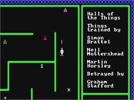 Title screen of Halls of the Things on the Commodore 64.