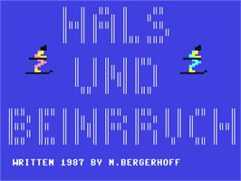 Title screen of Hals Und Beinbruch on the Commodore 64.