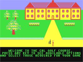 Title screen of Handicap Golf on the Commodore 64.