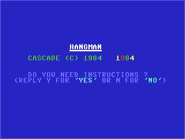 Title screen of Hangman (G.B. Reich) on the Commodore 64.