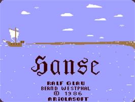 Title screen of Hanse on the Commodore 64.