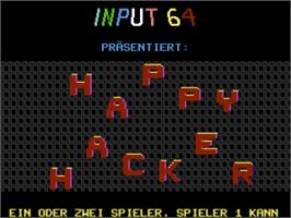 Title screen of Happy Hacker on the Commodore 64.