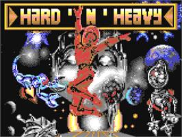 Title screen of Hard 'n Heavy on the Commodore 64.