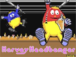 Title screen of Harvey Headbanger on the Commodore 64.