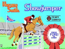 Title screen of Harvey Smith Showjumper on the Commodore 64.