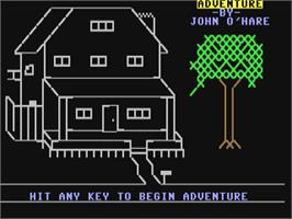 Title screen of Haunted Mansion on the Commodore 64.