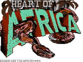 Title screen of Heart of Africa on the Commodore 64.
