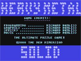 Title screen of Heavy Metal Solid on the Commodore 64.