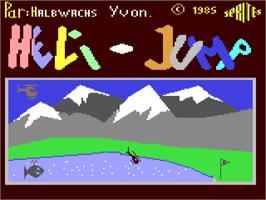 Title screen of Heli-jump on the Commodore 64.