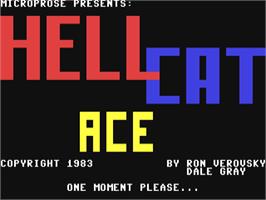 Title screen of Hell Cat Ace on the Commodore 64.