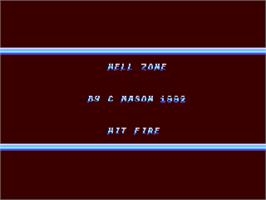 Title screen of Hell Zone on the Commodore 64.
