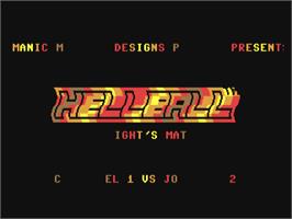 Title screen of Hellball on the Commodore 64.