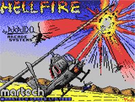 Title screen of Hellfire Attack on the Commodore 64.