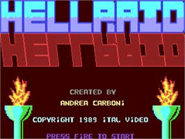 Title screen of Hellraid on the Commodore 64.