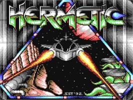 Title screen of Hermetic on the Commodore 64.
