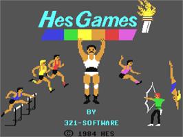 Title screen of Hes Games on the Commodore 64.
