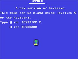 Title screen of Hexapawn (Unknown - German) on the Commodore 64.
