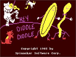 Title screen of Hey Diddle Diddle on the Commodore 64.