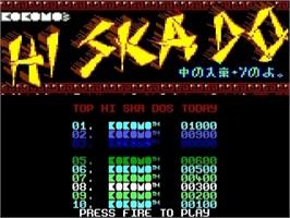 Title screen of Hi Ska Do on the Commodore 64.