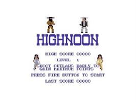Title screen of High Noon on the Commodore 64.