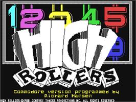 Title screen of High Rollers (DarkStorm) on the Commodore 64.