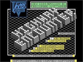 Title screen of Highway Encounter on the Commodore 64.