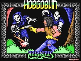 Title screen of Hobgoblin on the Commodore 64.