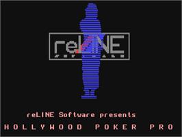 Title screen of Hollywood Poker on the Commodore 64.