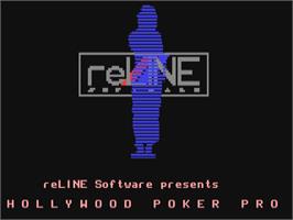 Title screen of Hollywood Poker Pro on the Commodore 64.