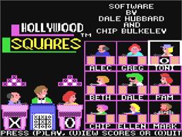 Title screen of Hollywood Squares on the Commodore 64.