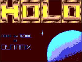 Title screen of Holo on the Commodore 64.