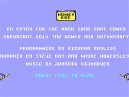 Title screen of Honey Bee Redux on the Commodore 64.