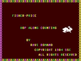 Title screen of Hop Along Counting on the Commodore 64.