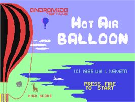 Title screen of Hot Air Balloon on the Commodore 64.