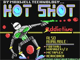 Title screen of Hotshot on the Commodore 64.