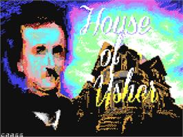 Title screen of House Of Usher on the Commodore 64.