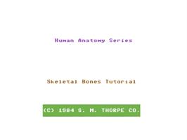 Title screen of Human Anatomy Series - Skeleton Bones Tutorial on the Commodore 64.