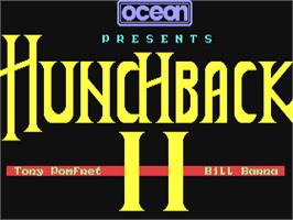 Title screen of Hunchback 2 - Quasimodo's Revenge on the Commodore 64.