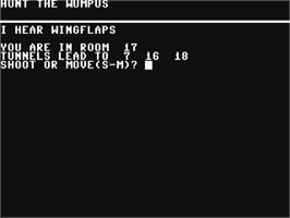 Title screen of Hunt The Wumpus on the Commodore 64.