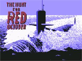 Title screen of Hunt for Red October, The (Movie - 1990) on the Commodore 64.