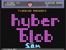Title screen of Hyber Blob on the Commodore 64.