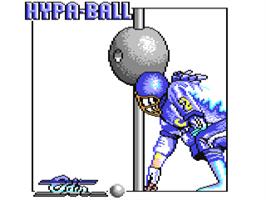 Title screen of Hypa-ball on the Commodore 64.