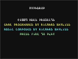 Title screen of Hypadrop on the Commodore 64.