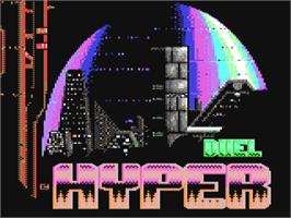 Title screen of Hyper Duel on the Commodore 64.